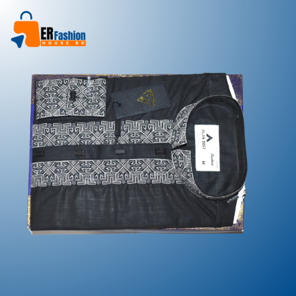 Solid Body Embroidered 100% Cotton Panjabi
